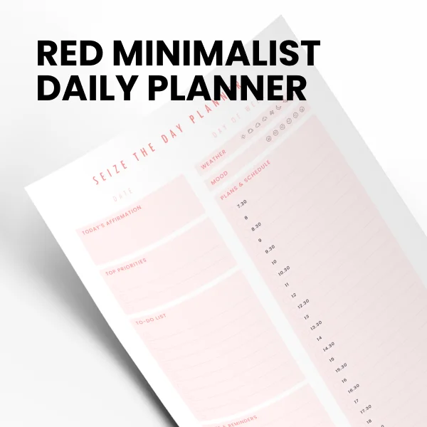 Minimalist Seize the Day Planner