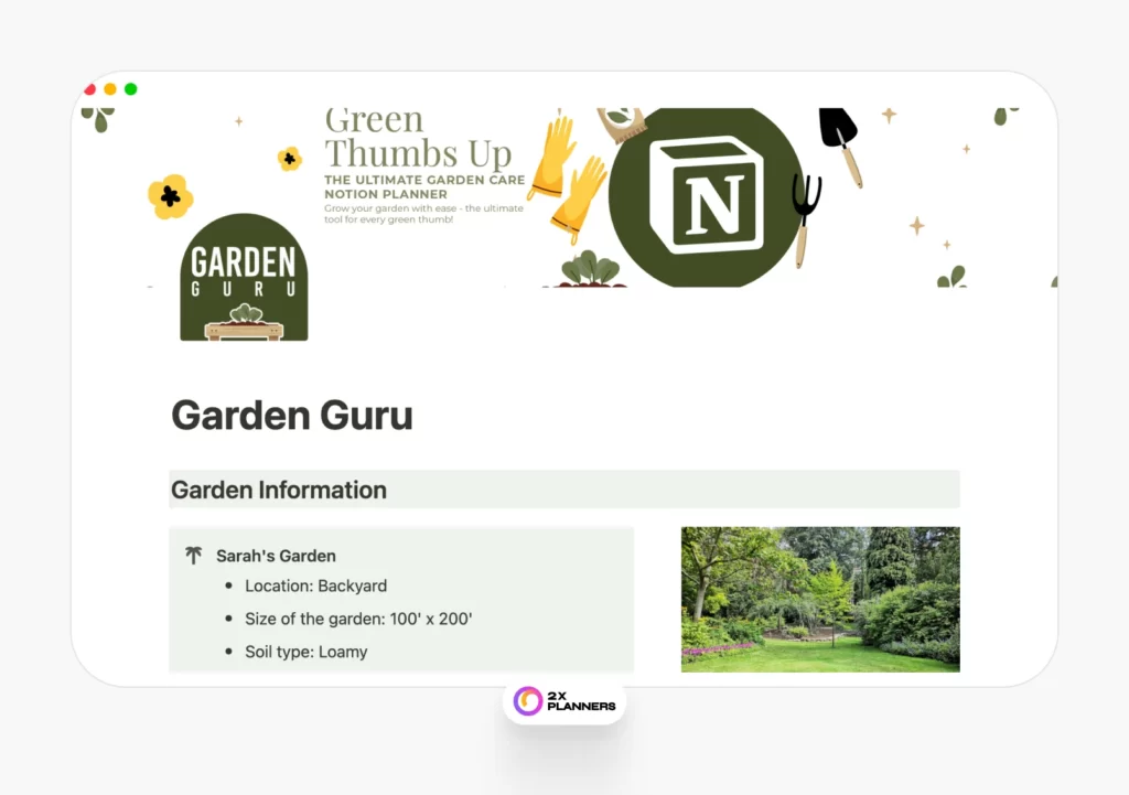 Garden Guru Notion Template: Simplify Your Plant Care Routine