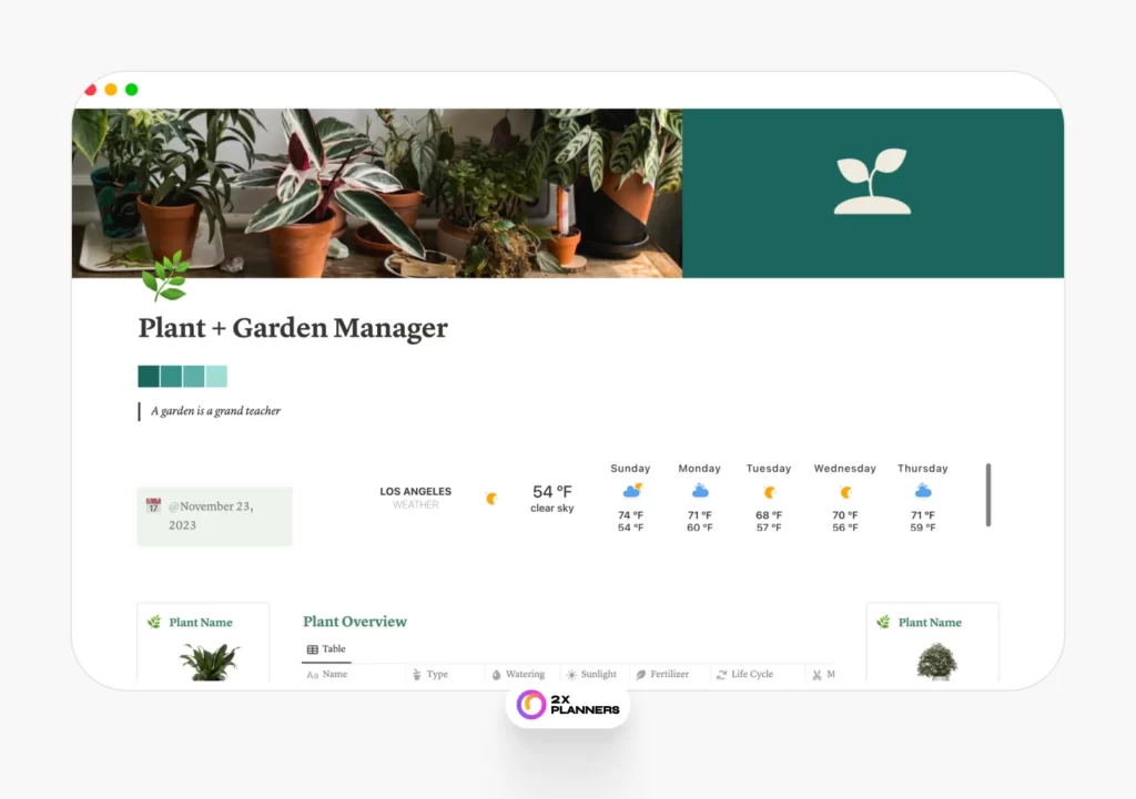 Plant + Garden Manager