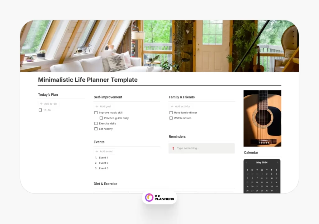 Minimalistic Life Planner