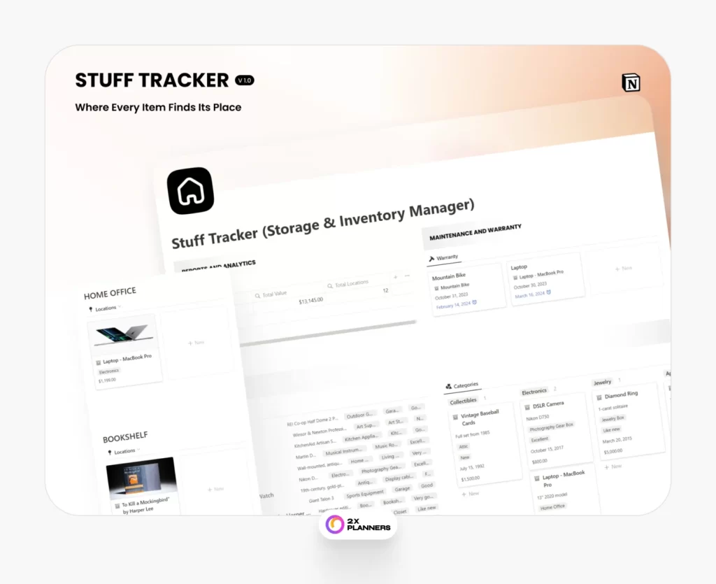 Free Notion Stuff Tracker (Storage & Inventory Manager)