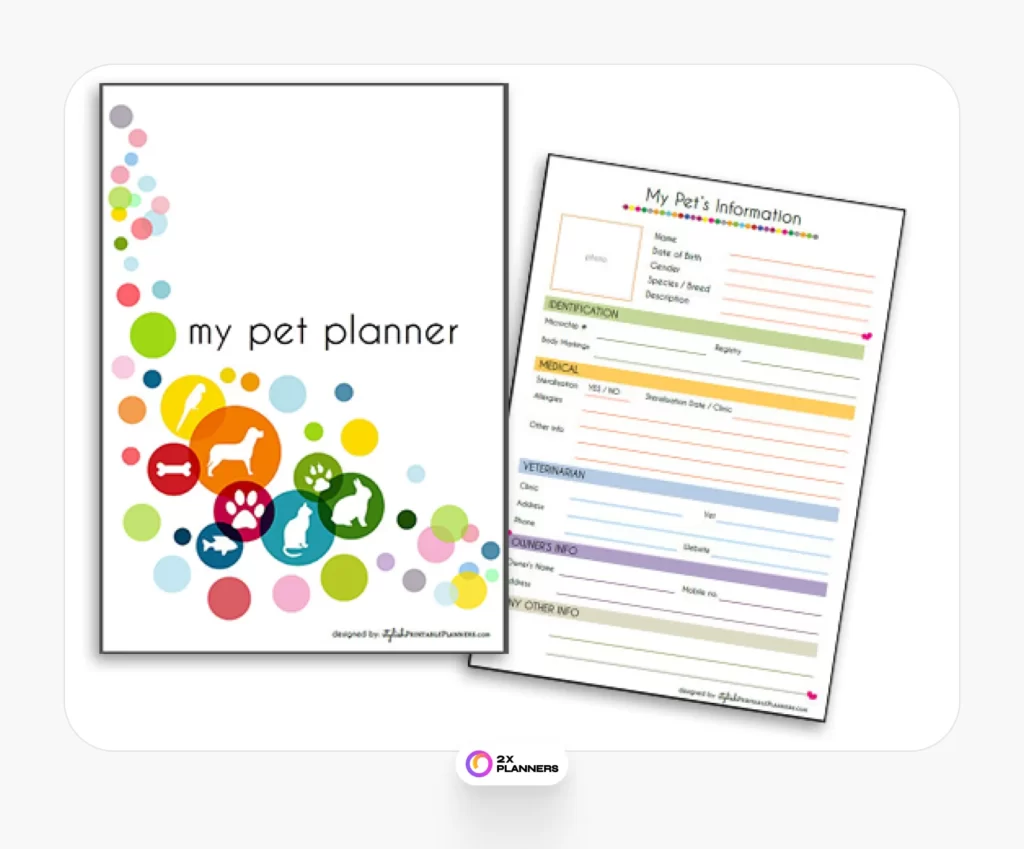 Downloadable Pet Planner