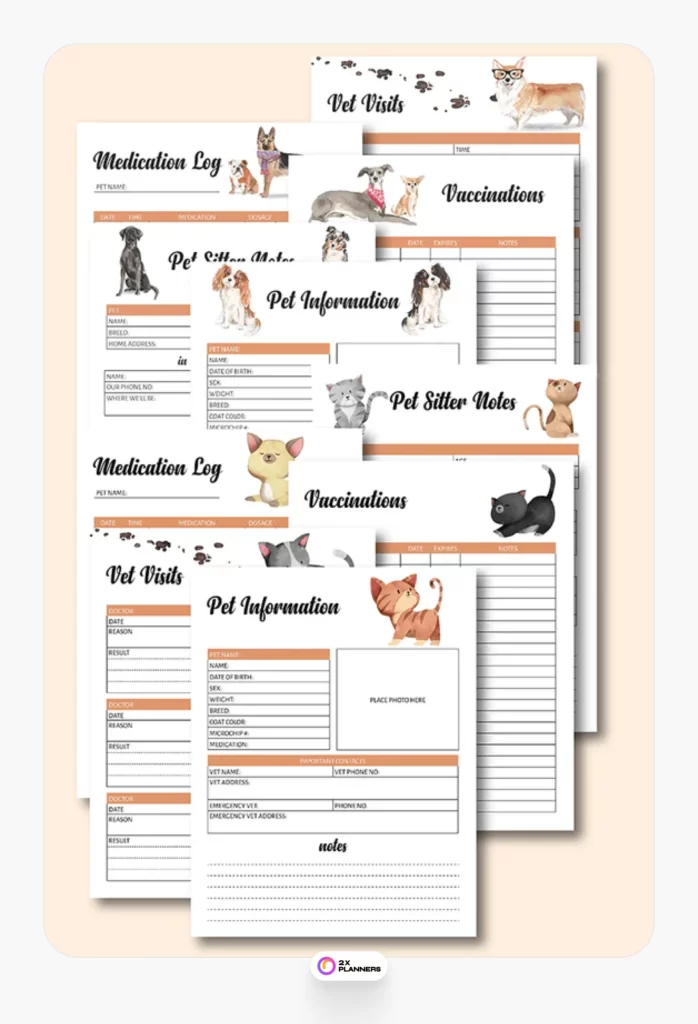 Printable Pet Binder to Organize Your Pet Records