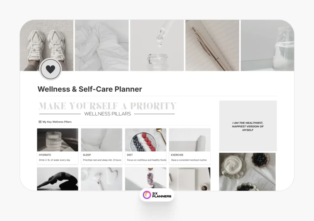 Notion Wellness & Self-Care Planner