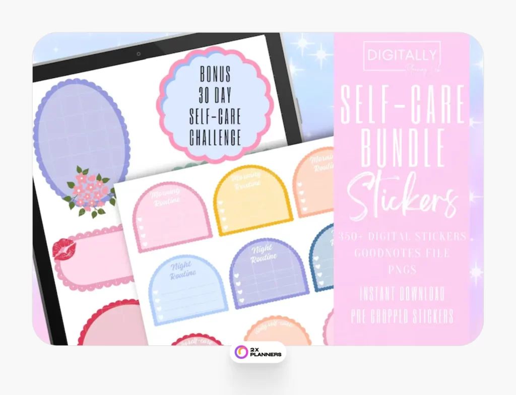  GoodNotes Self-Care Widgets & Stickers