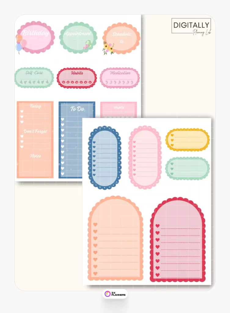  GoodNotes Self-Care Widgets & Stickers