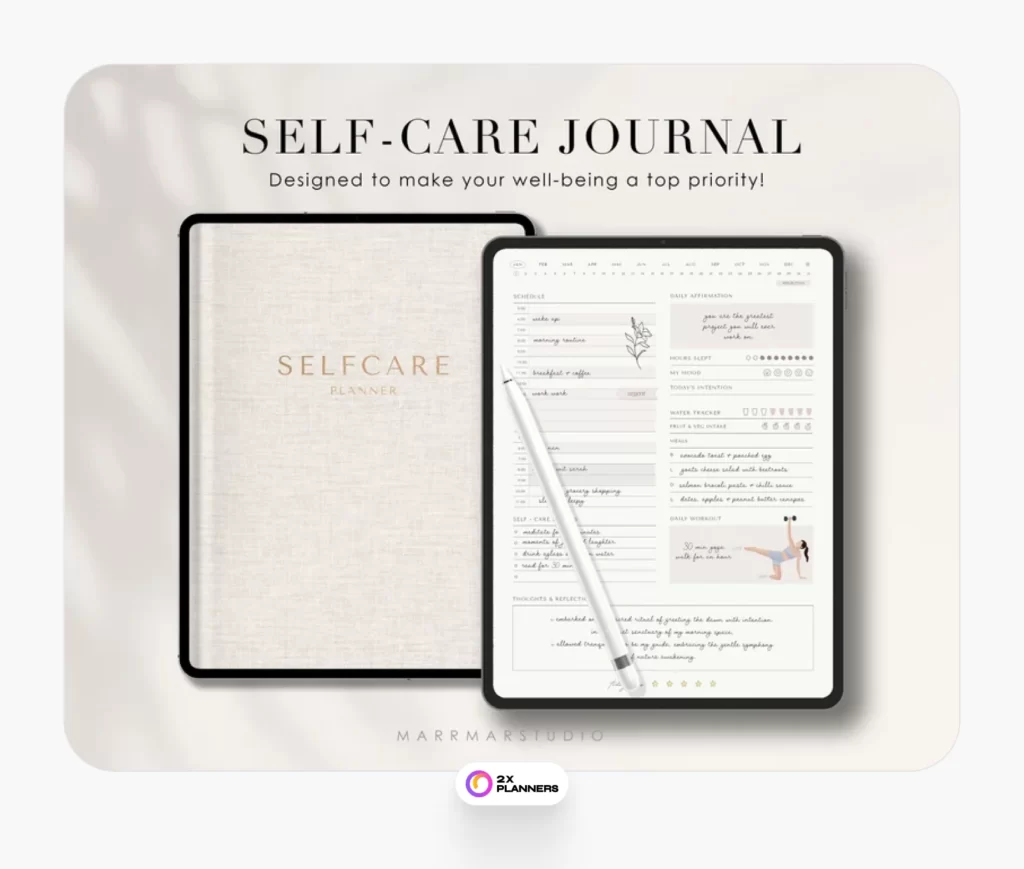 GoodNotes Digital Self Care Journal (Wellness Journal and Mindfulness Journal)