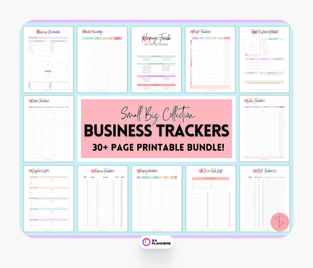 Printable Small Business Planner Essentials Bundle