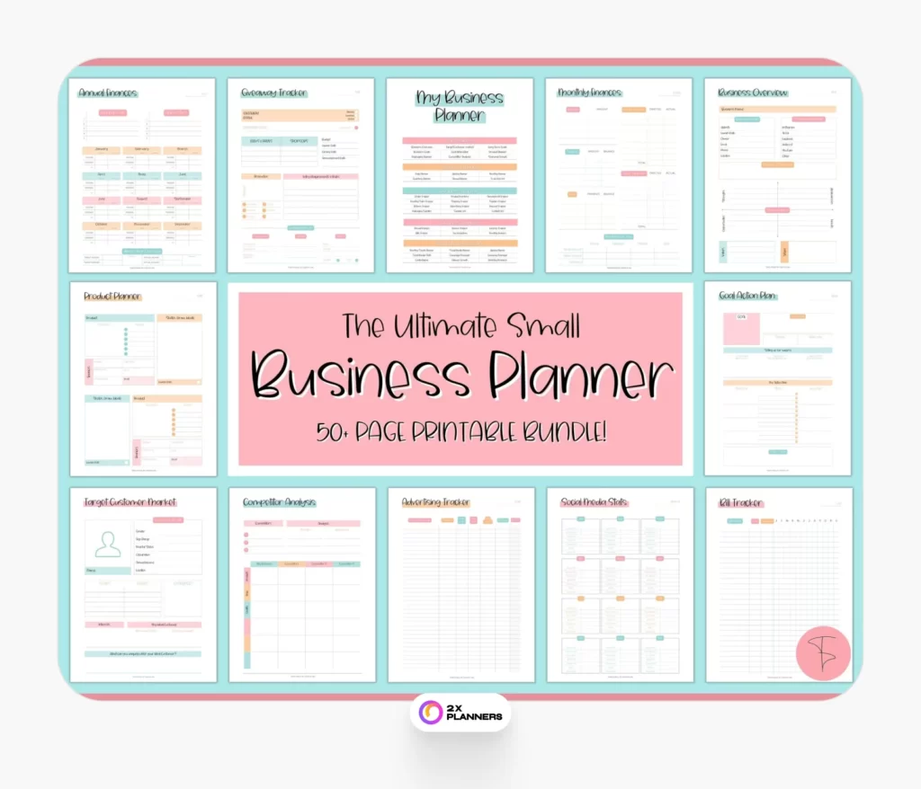 Printable Small Business Planner BUNDLE