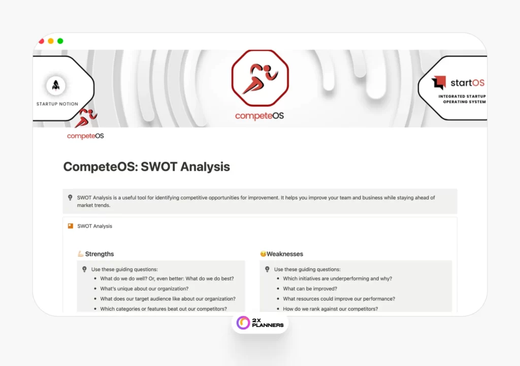 CompeteOS: SWOT Analysis