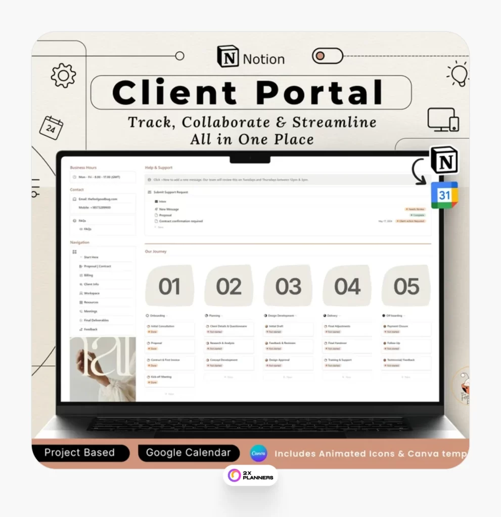 Notion Client Portal Template Project Management