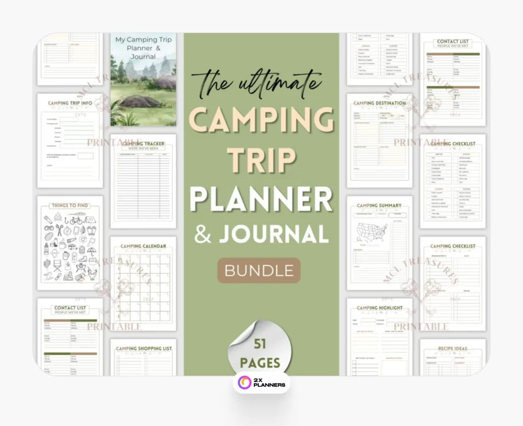 The Complete Camping Trip Planner and Journal Bundle