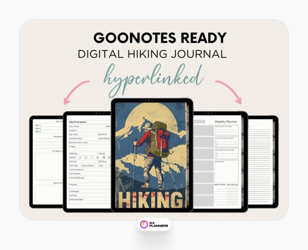 GoodNotes Hiking journal