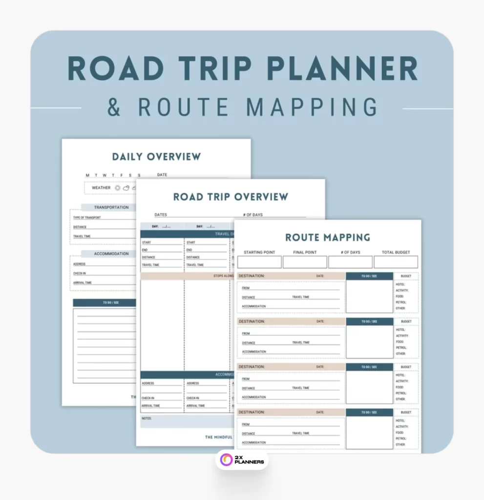 Printable Road Trip Planner