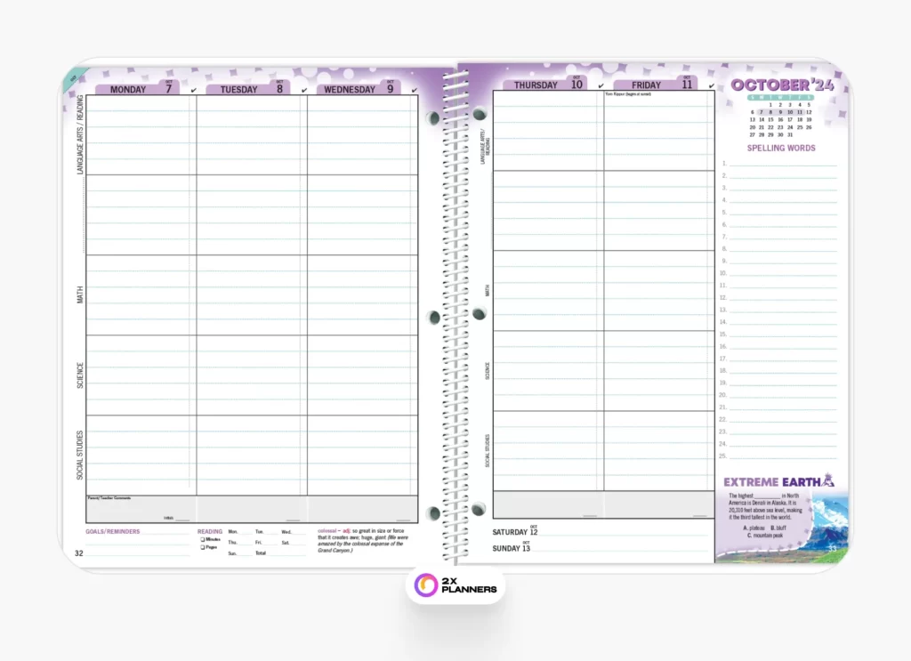 Elementary Student Planner