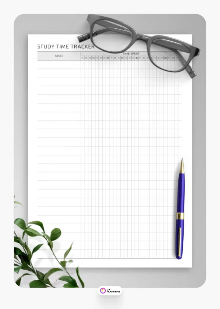 Study Time Tracker Template