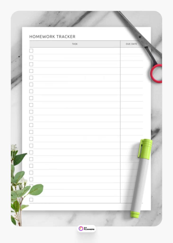 Student Homework Tracker