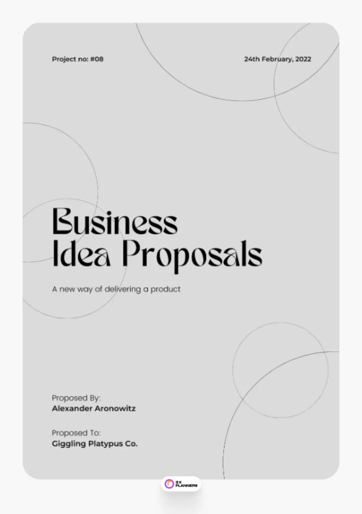 Gray And Black Minimalist Business Proposals