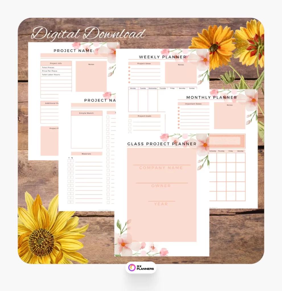 Stained Glass Floral Project Planner