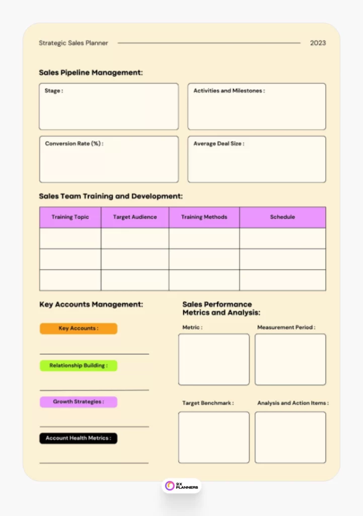 Cream Simple Marketing Business Planner