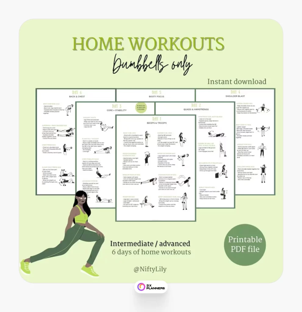 Printable Home Workout Plan