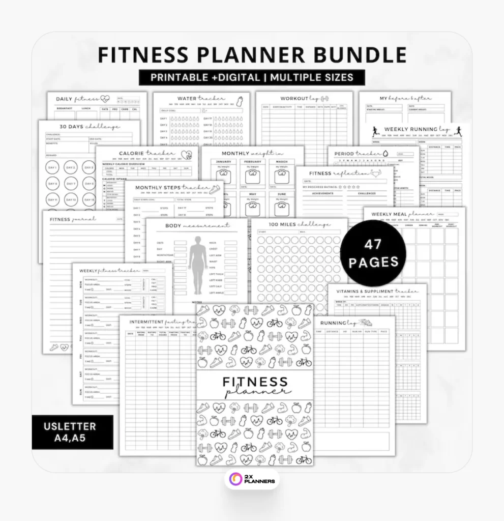 Printable Ultimate Fitness planner