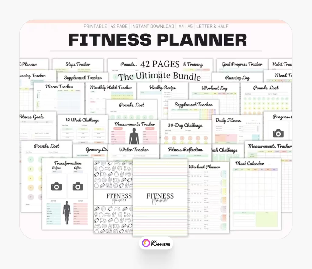 Printable Workout Tracker Bundle