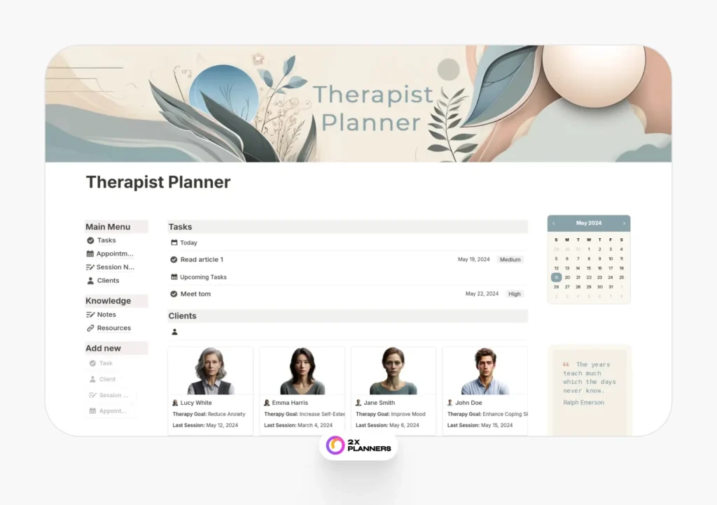 Therapist Planner