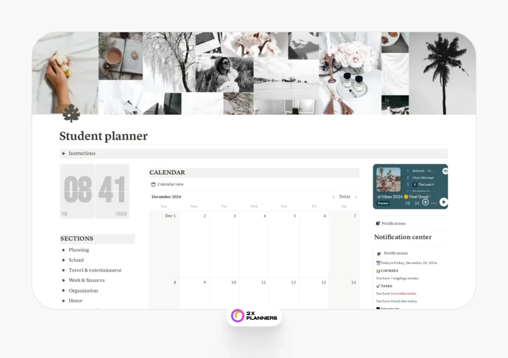 All-in-one student planner deluxe