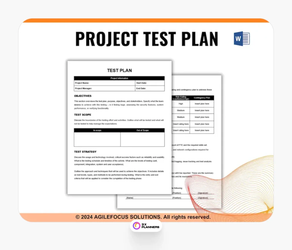Software test plan