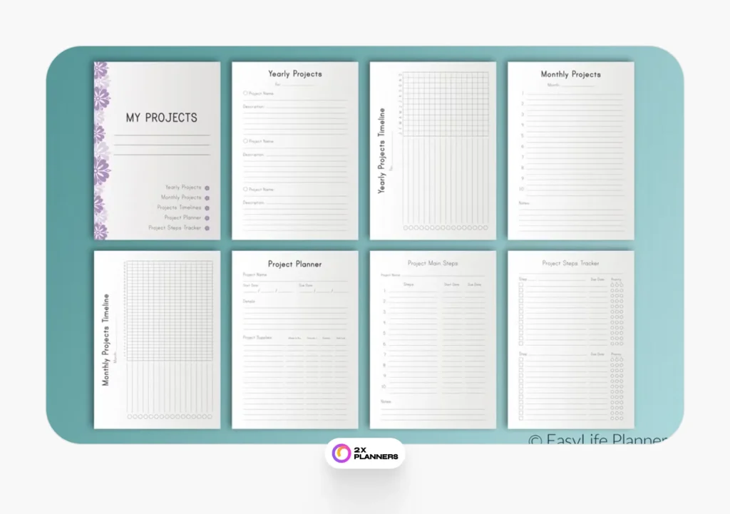 Project Planner A4 Size