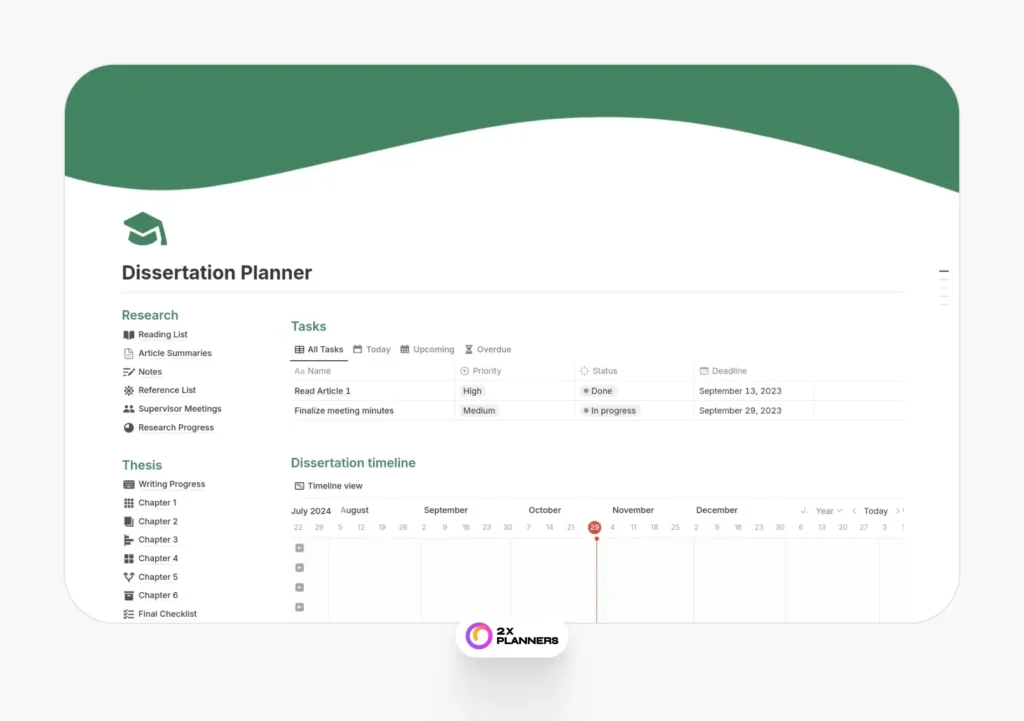 Dissertation Planner