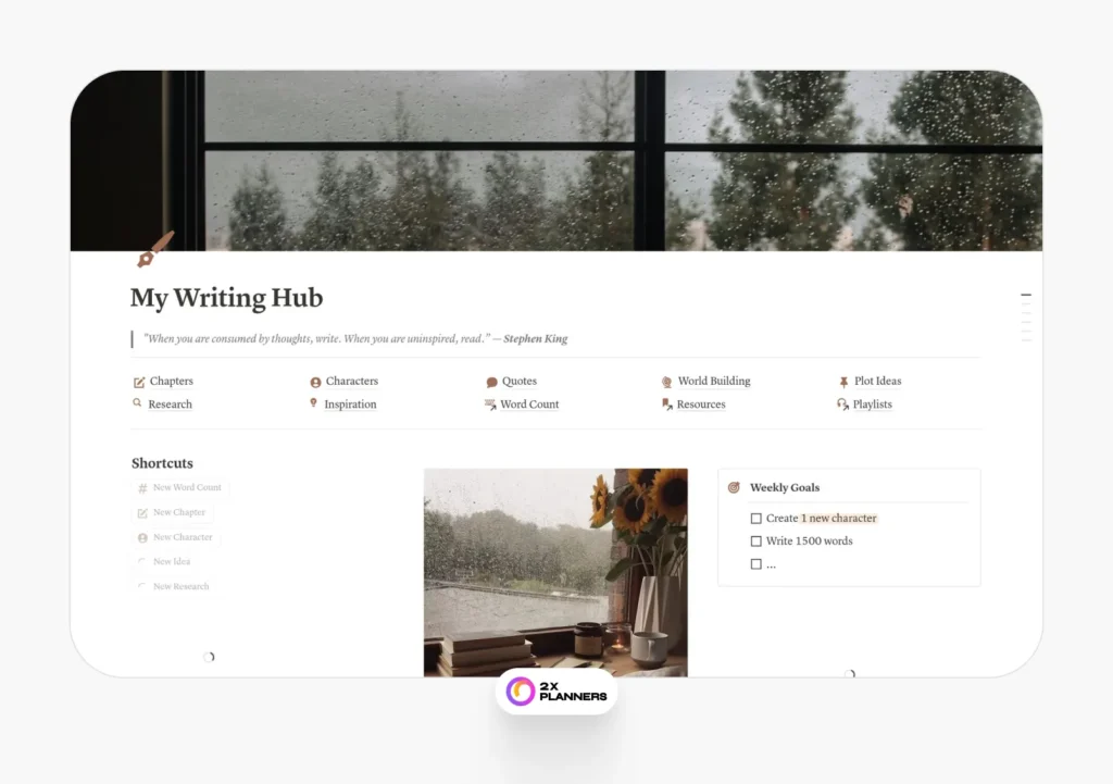 Book Writing Organizer & Planner | Writer Hub