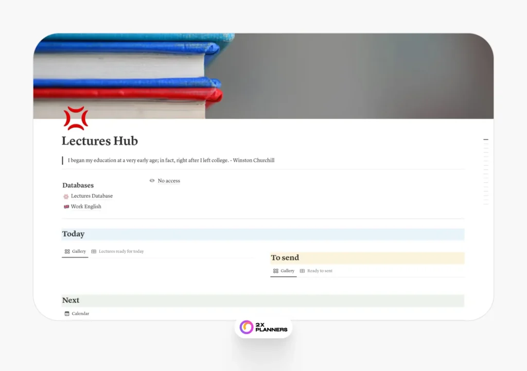 Private lesson planner