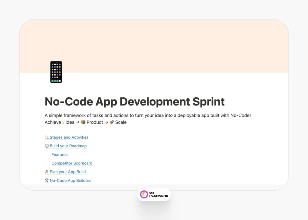 No-Code App Development Sprint