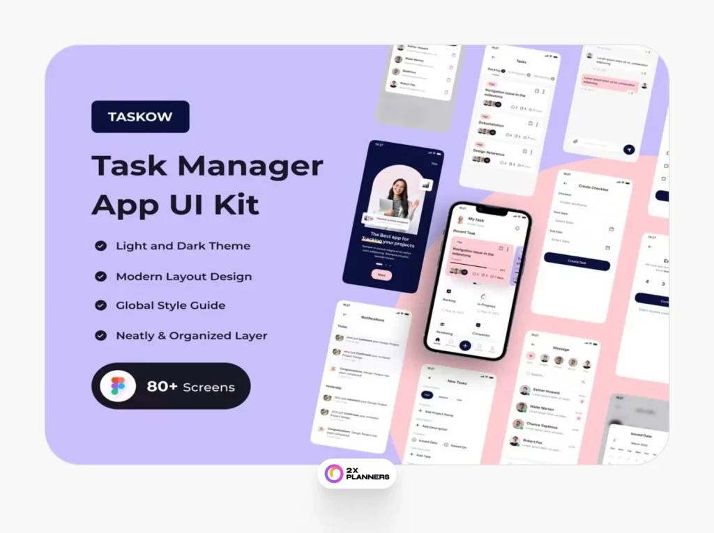 TASKOW - Task Manager App UI Kit