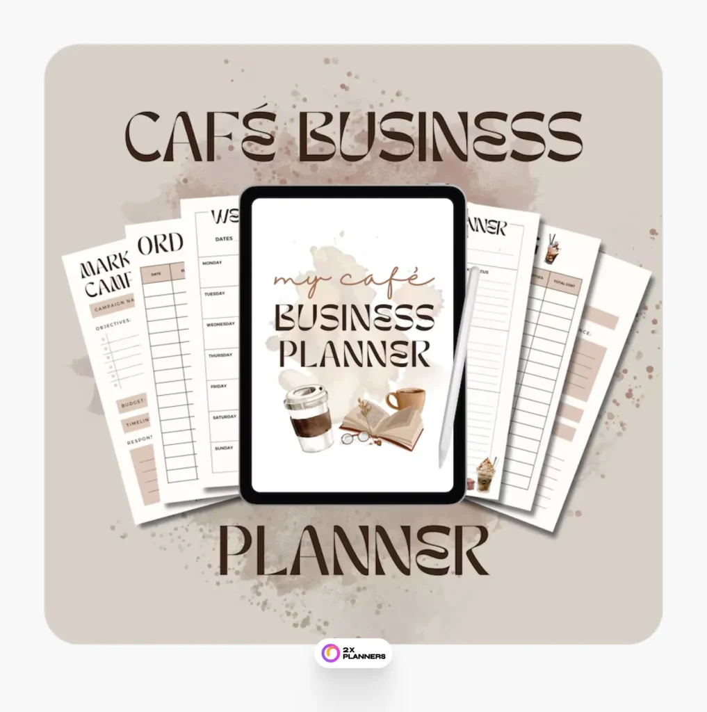 Cafe Business Planner Printable