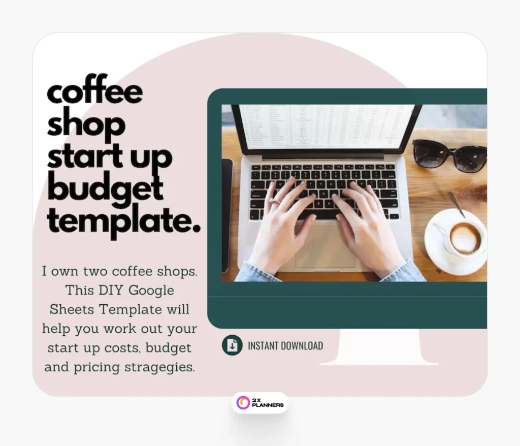 Coffee Shop Budget Planner: Editable Google Sheets Template