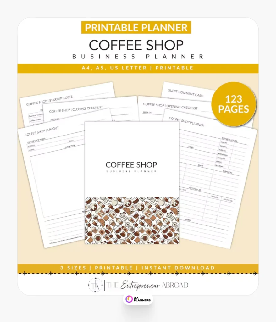 Coffee Shop Business Planner