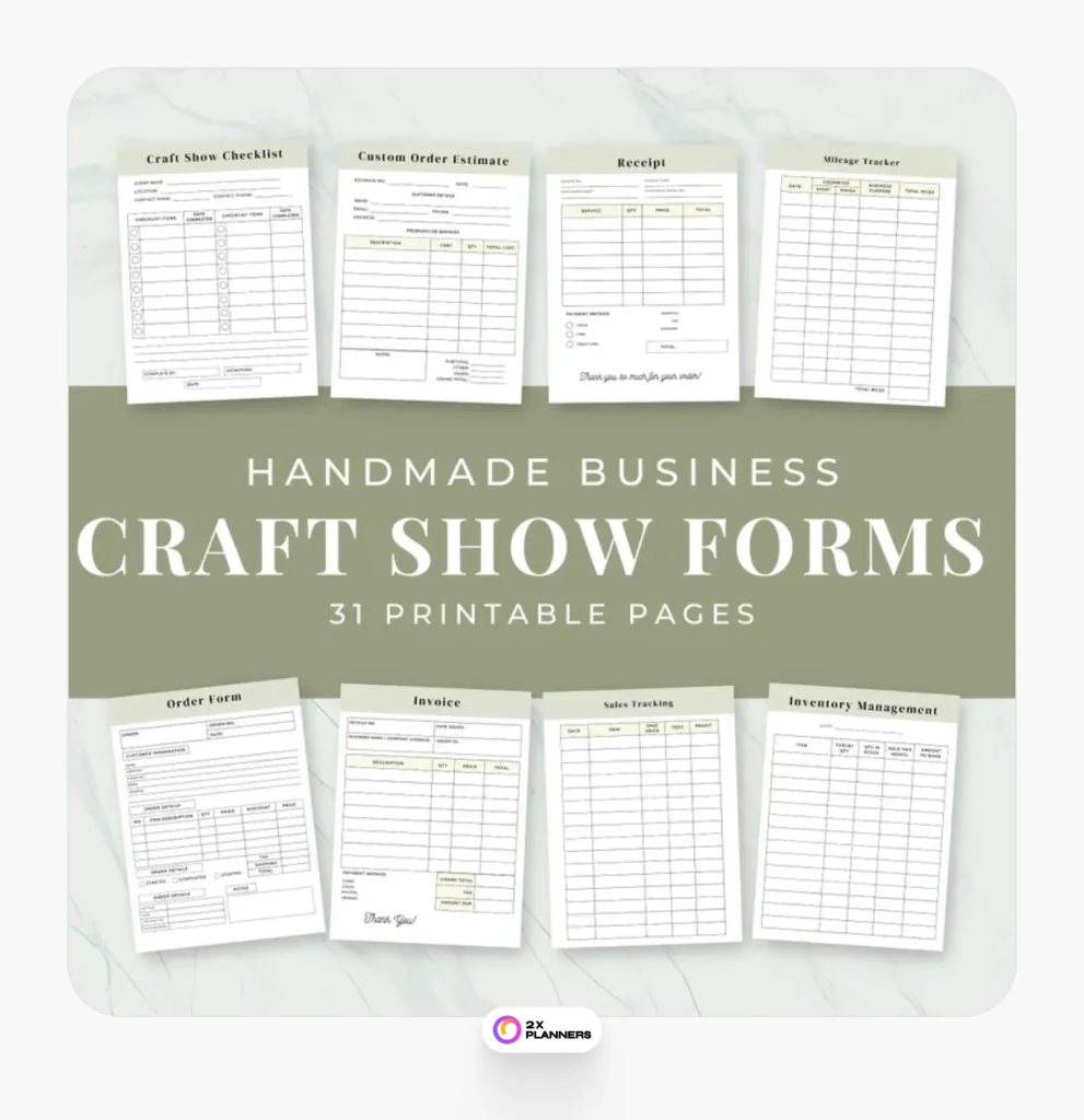 Craft Business Order Forms Bundle