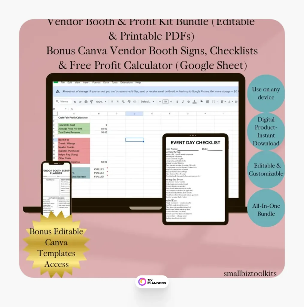 Inventory Tracking & Booth Signs