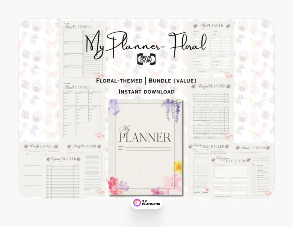 Floral Printable Planner: Daily