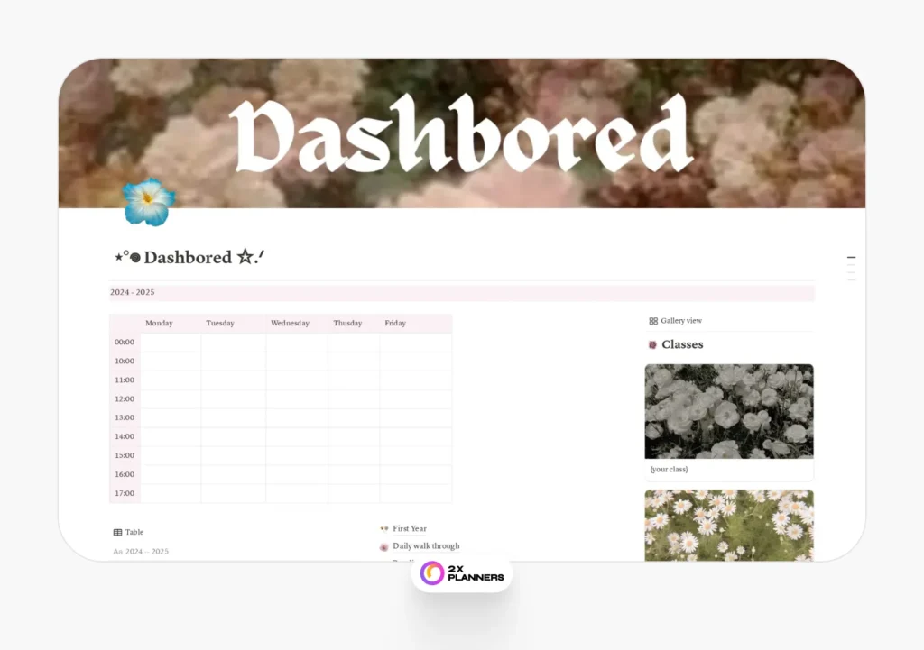 Flower Dashbored