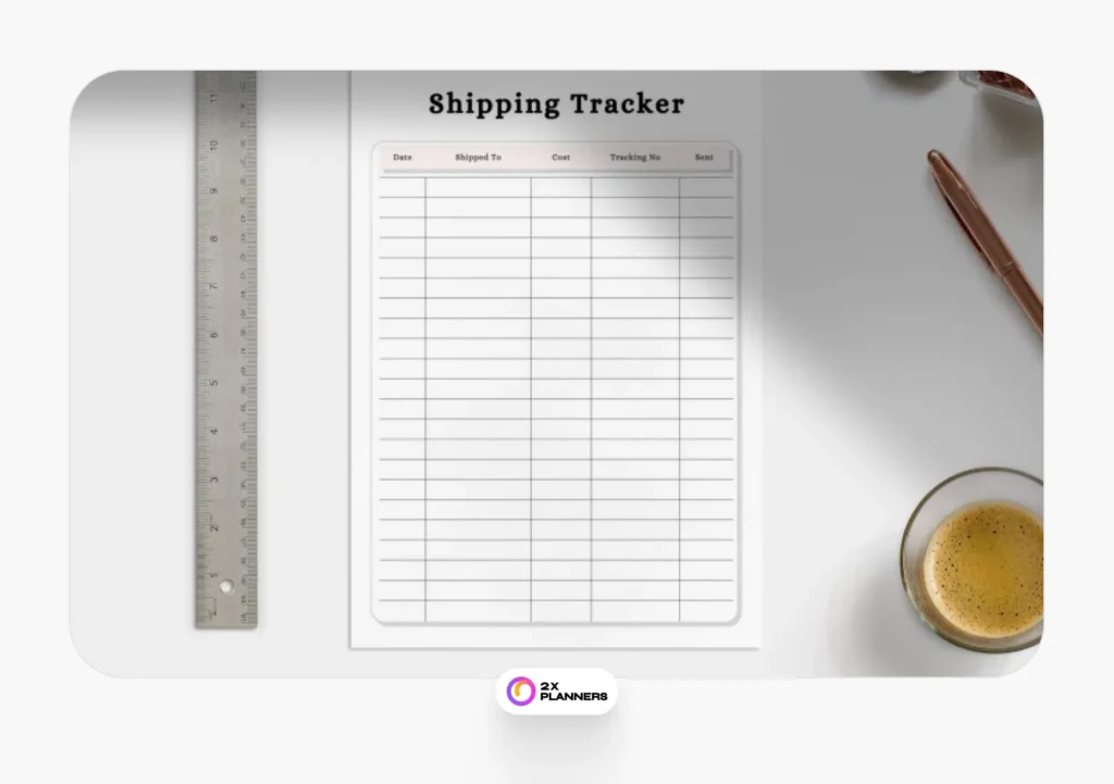 Elegant and Clean Shipping Planner