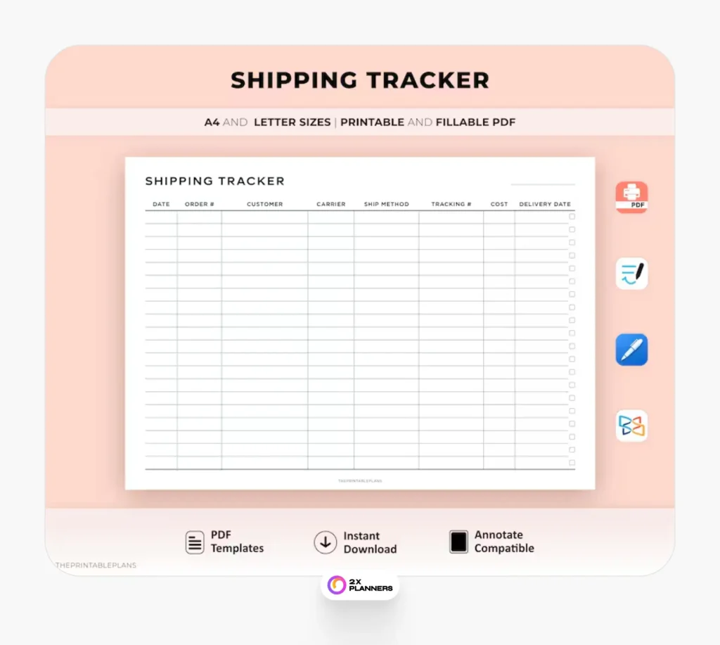 shipping planner