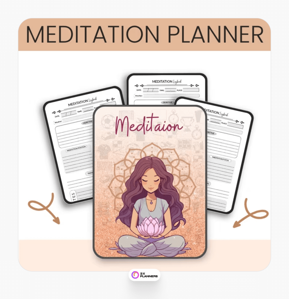 Mindfulness Meditation Digital Planner: Mental Health Journal 