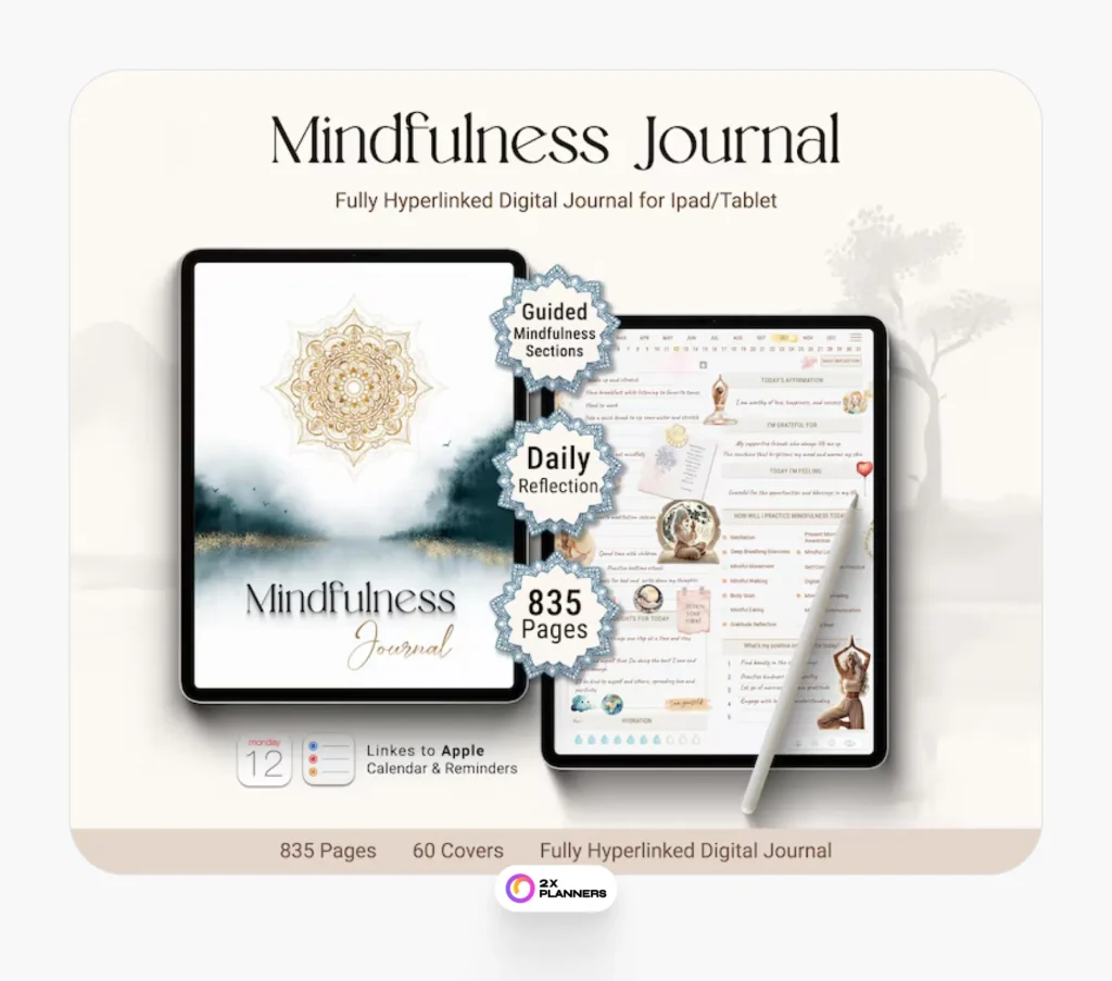 Digital Mindfulness Journal: Self-Care & Wellness Journal