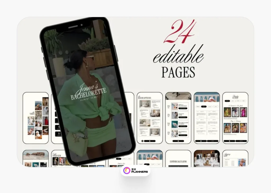 Luxury Bachelorette Travel Itinerary Template