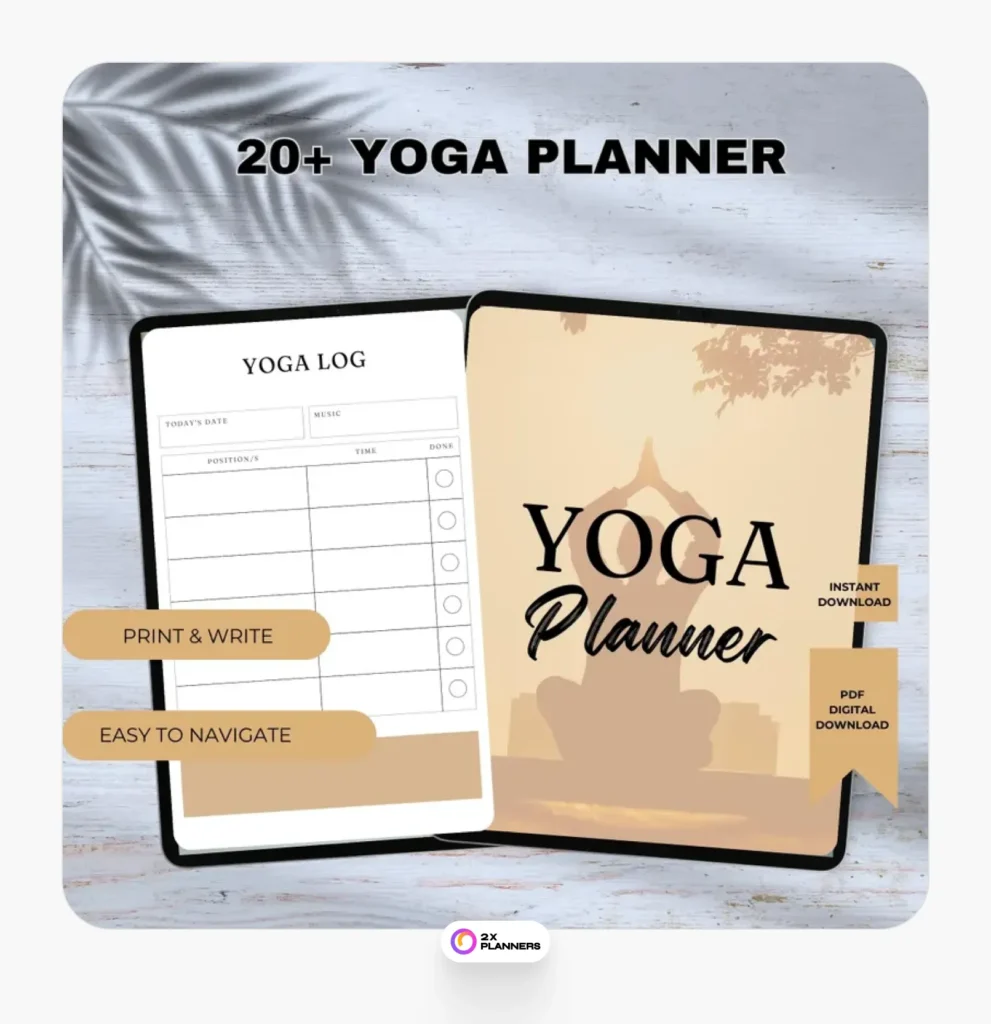Yoga Class Planner: Srängel Template for Canva