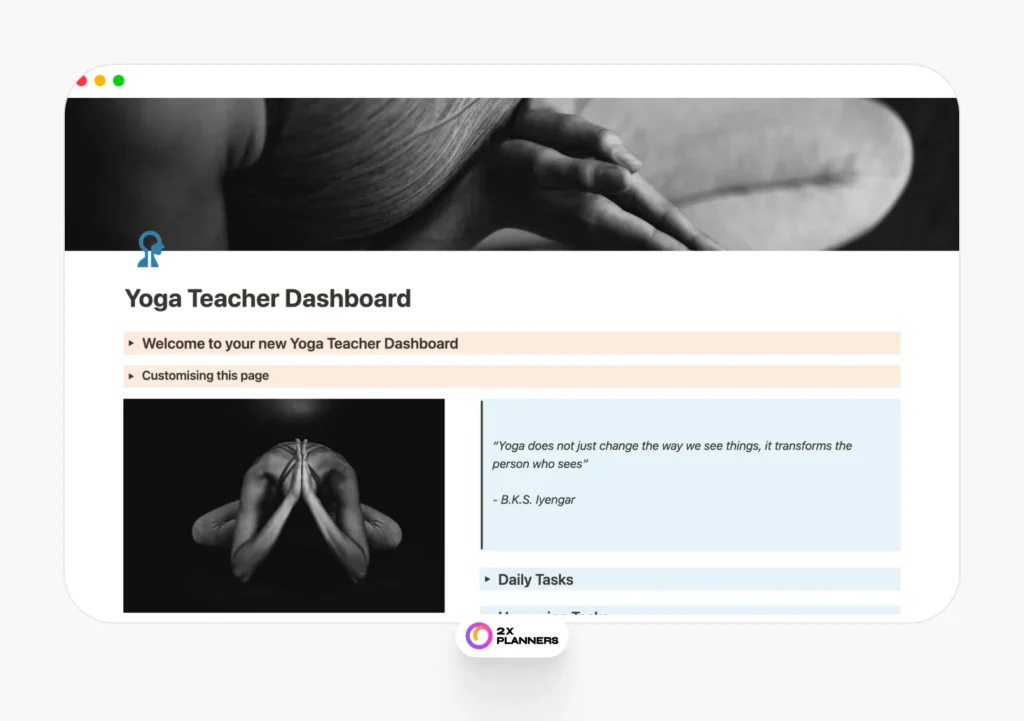 Yoga Teacher Dashboard